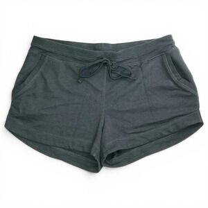 MPG Sport Black Lounge Shorts Women Large Drawstring Pockets Jersey Knit 5094